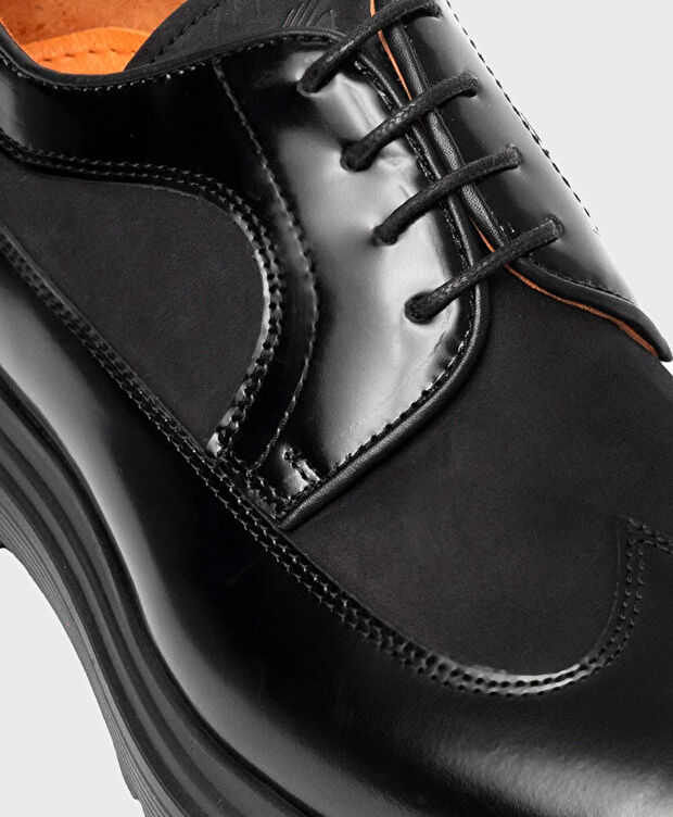 Erkek Siyah Hakiki Deri Klasik Ayakkabı - 6